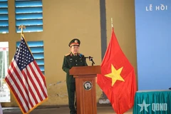 El viceministro de Defensa Nacional de Vietnam, Hoang Xuan Chien, habla en el evento. (Foto: VNA)