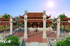 Vista en perspectiva de la Casa Conmemorativa del Presidente Ho Chi Minh en el sitio histórico de la Colina E2. (Foto: VNA)