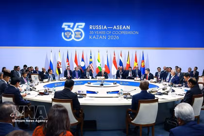 Sesión plenaria de la Cumbre conmemorativa del 35.º aniversario de las relaciones ASEAN–Rusia. (Foto: VNA)