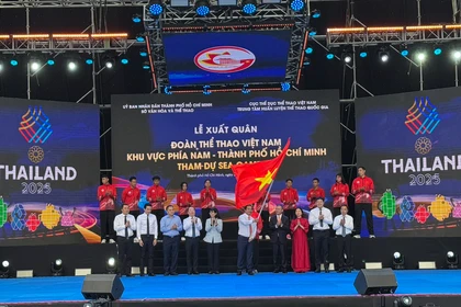 La ceremonia de despedida en Ciudad Ho Chi Minh. (Foto: VNA)