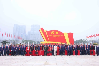 Los delegados al XIV Congreso Nacional del Partido Comunista de Vietnam (Foto: VNA)