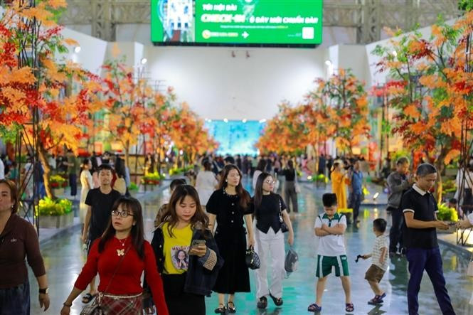 "Calle de otoño de Hanoi" en la Feria de Otoño 2025. (Fuente: VNA)