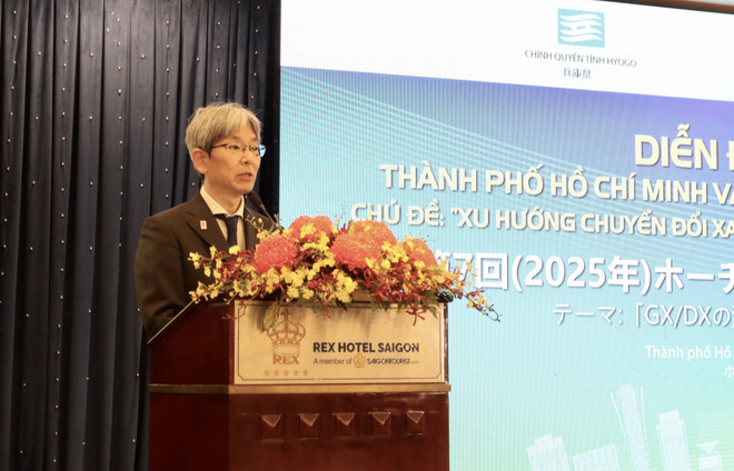 Hattori Yohei, vicegobernador de la prefectura de Hyogo (Foto: VNA) vna-potal-dien-dan-hop-tac-kinh-te-tp-ho-chi-minh-tinh-hyogo-nhat-ban-nam-2025-8192159.jpg