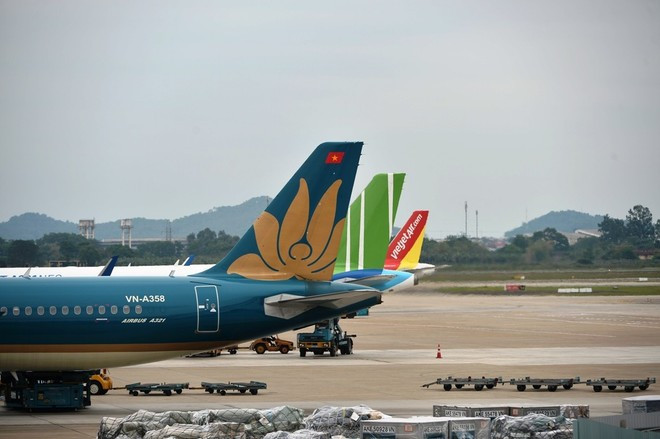 Las aerolíneas vietnamitas aumentaron los vuelos para atender la alta demanda durante el periodo (Foto: VNA) may-bay-viet-nam.jpg