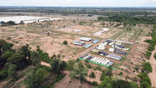 Panorama del proyecto de extracción y procesamiento de sal de potasio en la provincia de Khammouan. (Foto: VNA) vna-potal-viet-nam-lao-thuc-day-trien-khai-du-an-hop-tac-chien-luoc-8062661.jpg