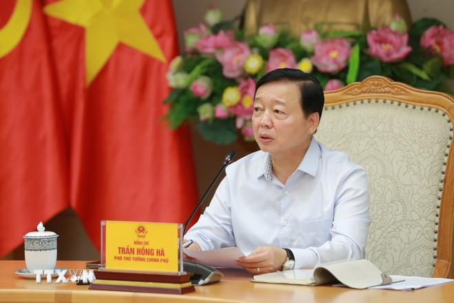 El viceprimer ministro Tran Hong Ha interviene en la cita (Foto: VNA) 0506-tran-hong-ha.jpg