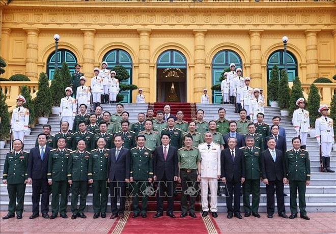 El presidente de Vietnam, Luong Cuong, y los delegados en el acto (Foto: VNA) chu-tich-nuoc-2.jpg