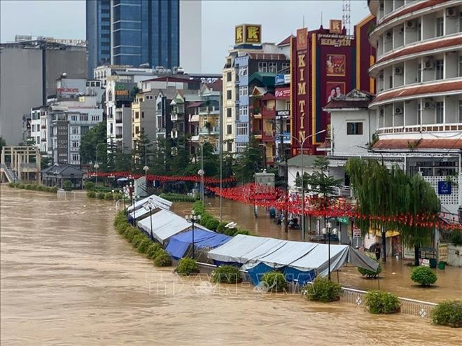 Inundaciones en la provincia norteña de Cao Bang. (Foto: VNA) cao-bang.jpg