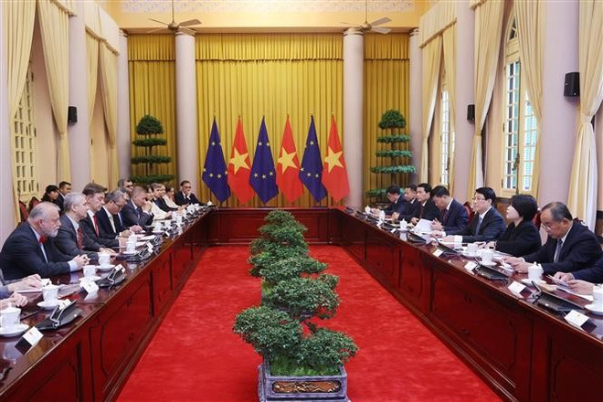 Panorama de la cita (Foto: VNA) vna-potal-chu-tich-nuoc-tiep-dai-su-cac-nuoc-thanh-vien-lien-minh-chau-au-tai-viet-nam-8080904.jpg