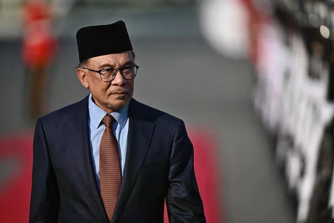 El primer ministro de Malasia, Anwar Ibrahim (Foto: AFP/ VNA) thu-tuong-malaysia-4141.jpg