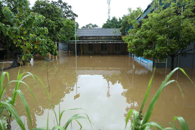 Las fuertes lluvias provocaron inundaciones en muchos lugares de la provincia de Tuyen Quang. (Foto: VNA) vna-potal-tuyen-quang-mua-lon-gay-ngap-ung-cuc-bo-mot-so-noi-8321678.jpg