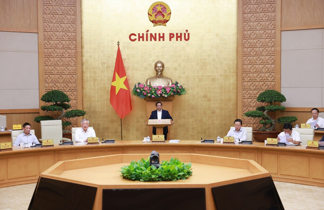 Panorama de la reunión (Foto: VNA) vna-potal-thu-tuong-chu-tri-phien-hop-chinh-phu-chuyen-de-ve-xay-dung-phap-luat-thang-9-nam-2025-8262135.jpg