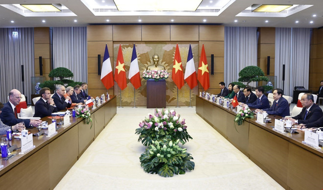 Panorama de la cita (Foto: VNA) vna-potal-chu-tich-quoc-hoi-tran-thanh-man-hoi-kien-tong-thong-phap-emmanuel-macron-8055680.jpg