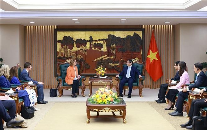 Panorama de la cita (Foto: VNA) vna-potal-thu-tuong-tiep-pho-chu-tich-ngan-hang-dau-tu-chau-au-eib-7909345.jpg