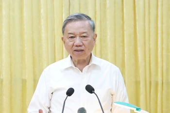El secretario general del Partido Comunista de Vietnam (PCV), To Lam (Fuente: VNA)