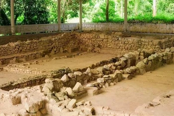 Un sitio de excavación de Oc Eo-Ba, el sitio nacional especial de reliquias en la provincia de An Giang (Foto: VNA)