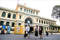 Oficina de Correos Central, una obra arquitectónica única en el centro de Ciudad Ho Chi Minh. Foto: VNA