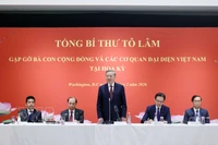 El secretario general To Lam habla en el encuentro (Foto: VNA)