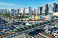La línea de metro Cat Linh–Ha Dong en Hanoi. (Foto: VNA)