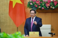 El primer ministro de Vietnam, Pham Minh Chinh, habla en la cita (Foto: VNA)
