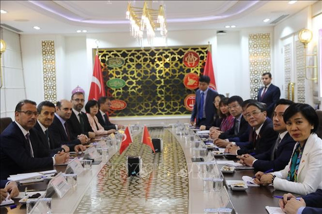 El vicepresidente de la Asamblea Nacional de Vietnam, Nguyen Duc Hai, trabaja con el Tribunal de Cuentas de Turquía. (Foto: VNA) tho-nhi-ky-3.jpg