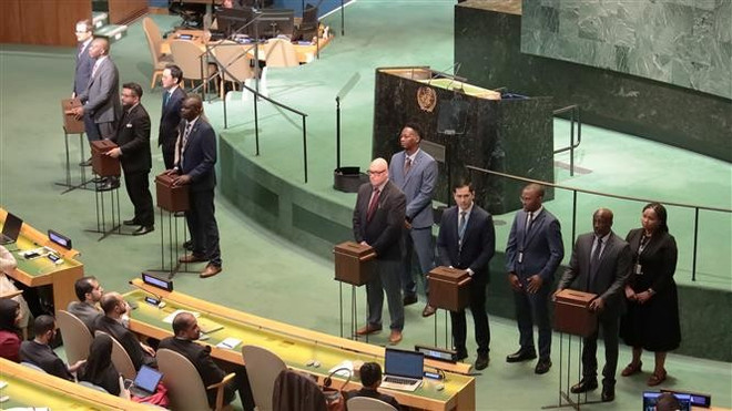 La Asamblea General de la ONU inicia el recuento de votos. Foto: VNA vna-potal-viet-nam-tai-dac-cu-vao-hoi-dong-nhan-quyen-lhq-nhiem-ky-20262028-8339269.jpg