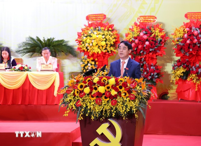 El secretario del Comité Provincial del Partido de Khanh Hoa, Nghiem Xuan Thanh, habla en el evento. (Fuente: VNA) nghiem-xuan-thanh.jpg