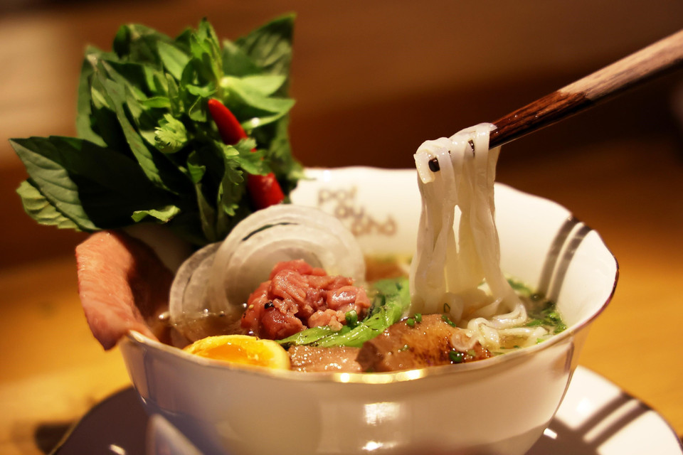 El plato Pho del restaurante Pot Au Pho. (Foto: VNA)