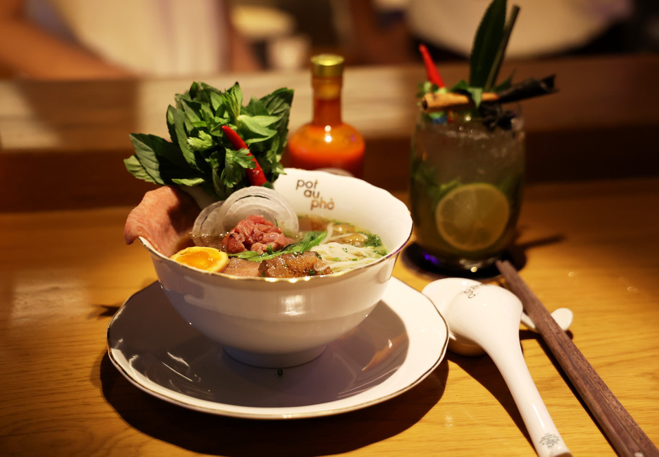El plato Pho del restaurante Pot Au Pho. (Foto: VNA)