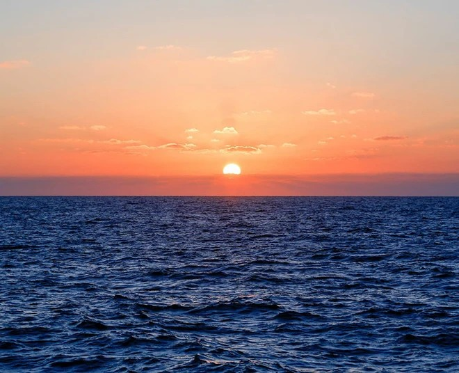 Hermosa puesta de sol vista desde la isla Con Co. (Foto: Vietnam+)