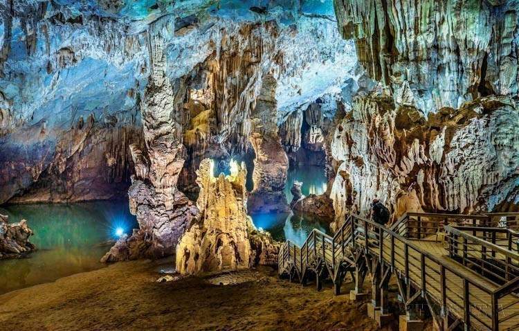 Paisajes impresionantes dentro de la cueva Phong Nha. (Fuente: VNA)