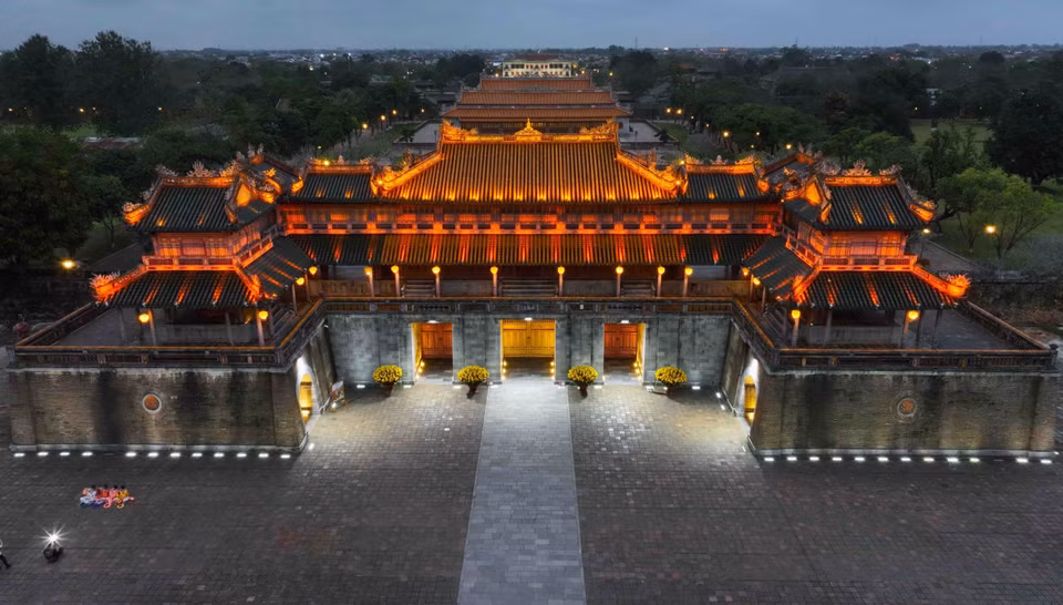 La Puerta Ngo Mon representa la Ciudad Imperial de Hue. (Foto: VNA)