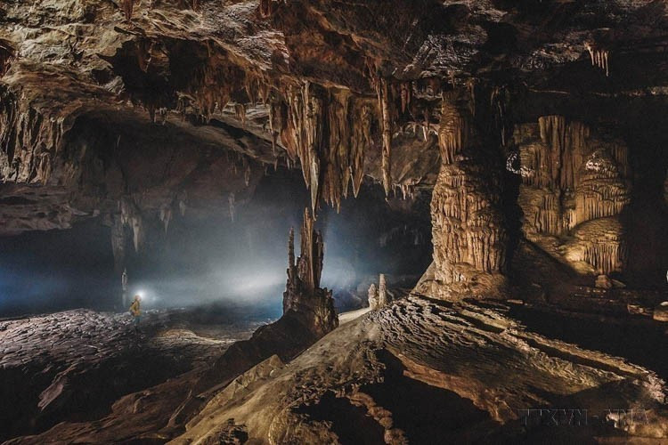 Imagen dentro de la cueva Nuoc Nut (Agua Agrietada) en el Parque Nacional Phong Nha - Ke Bang. (Fuente: VNA)