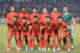 La alineación titular de Vietnam antes del partido amistoso contra Myanmar, el 18 de julio de 2026. (Foto: VNA)