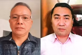 Le Trung Khoa (derecha) y Nguyen Van Dai (Foto: VNA)