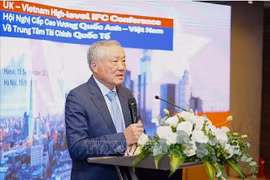 El viceprimer ministro permanente, Nguyen Hoa Binh, interviene en la conferencia. (Fuente: VNA)
