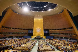 El secretario general del Partido Comunista de Vietnam y presidente de la República, To Lam, pronuncia un discurso en el Debate General de Alto Nivel del 81.º período de sesiones de la Asamblea General de las Naciones Unidas. Foto: VNA