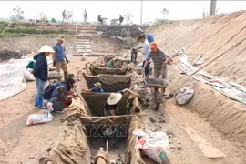 Cada barco tiene 16 metros de largo y entre 1,95 y 2 metros de ancho: dimensiones imponentes que lo convierten en un tipo único en la historia de la arqueología vietnamita. (Foto: VNA)