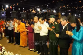En el gran réquiem en la pagoda Phat Tich en Vientiane el 6 de marzo (Foto: VNA)