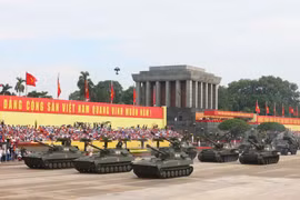 El ensayo final a nivel estatal tiene lugar en una plaza Dinh, Hanoi, el 30 de agosto por la mañana. (Foto: VNA)