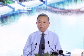 El secretario general del Partido Comunista de Vietnam y presidente del país, To Lam, interviene en la ceremonia. (Fuente: VNA)