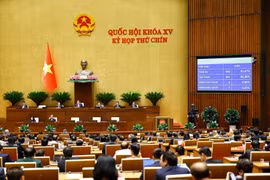 En el noveno período de sesiones de la Asamblea Nacional de la XV Legislatura. (Fuente: VNA)