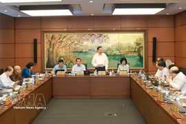 El secretario general del Partido Comunista de Vietnam y presidente de la República, To Lam, interviene en la reunión. (Fuente: VNA)