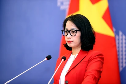 La portavoz del Ministerio de Relaciones Exteriores, Pham Thu Hang. (Fuente: Ministerio de Relaciones Exteriores de Vietnam)