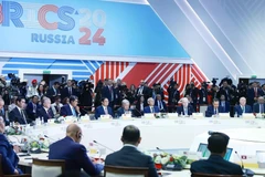El primer ministro de Vietnam, Pham Minh Chinh, participó en la sesión plenaria de la Cumbre del grupo ampliado de los BRICS, celebrada en octubre pasado en la ciudad de Kazán, Rusia (Foto: VNA)