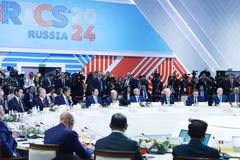 El primer ministro de Vietnam, Pham Minh Chinh, participó en la sesión plenaria de la Cumbre del grupo ampliado de los BRICS, celebrada en octubre pasado en la ciudad de Kazán, Rusia (Foto: VNA)