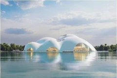 Perspectiva del teatro en el lago Dam Tri, en Hanoi (Foto: VNA)