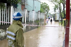 Una calle inundada en Da Nang (Foto: VNA)