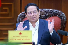 El primer ministro de Vietnam, Pham Minh Chinh, habla en la cita (Foto: VNA)