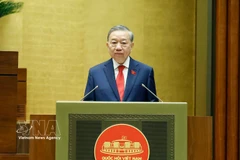 El secretario general del Partido Comunista de Vietnam y presidente de la República, To Lam, interviene en la cita (Foto: VNA)